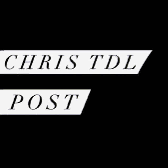a white sign that says chris idol post on a black background