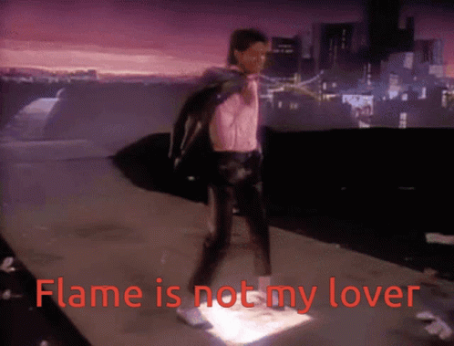 Billie Jean Im Not The One GIF - Billie Jean Im Not The One Flames GIFs