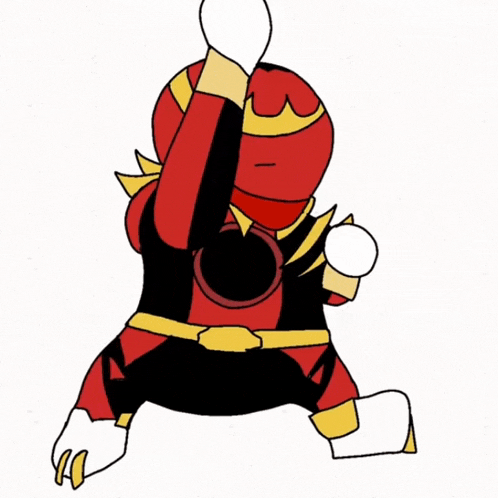 a drawing of a cat wearing a red and yellow costume