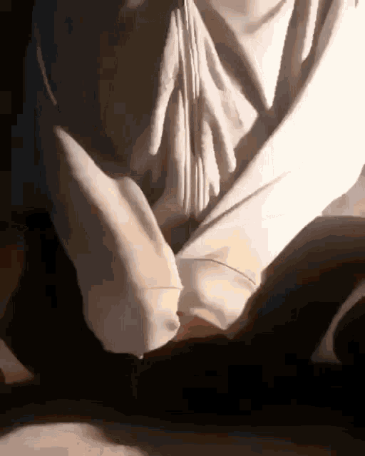 a person wearing a white sweatshirt with a zipper on it
