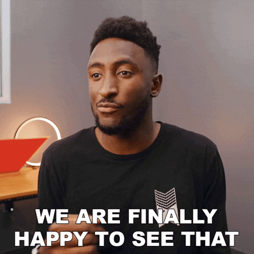 We Are Finally Happy To See That Marques Brownlee GIF - We Are Finally Happy To See That Marques Brownlee We Are Delighted To Observe This GIFs