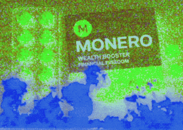 a poster that says monero wealth booster final & total freedom