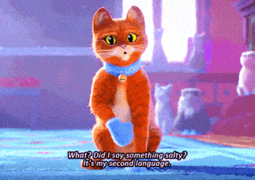Puss In Boots Second Language GIF - Puss In Boots Second Language Salty GIFs