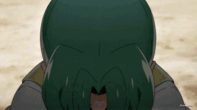 a close up of a person 's face with the word aoi on the bottom