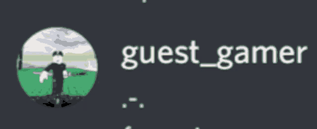 a blurred image of a person with the name guest_gamer