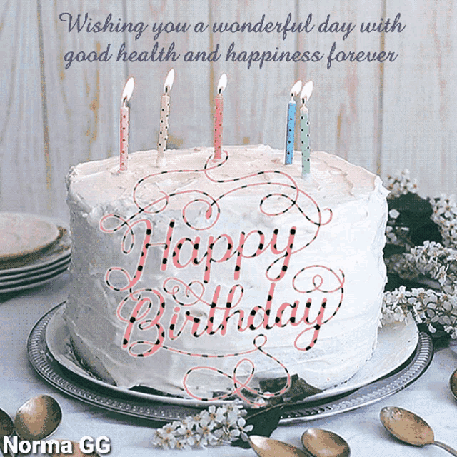 Happy Birthday Cake GIF - Happy Birthday Cake Candles GIFs