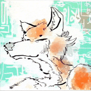 a drawing of a wolf with the word playboy in the corner