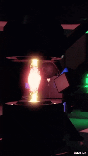 a computer generated image of a glowing object with the words intolive at the bottom