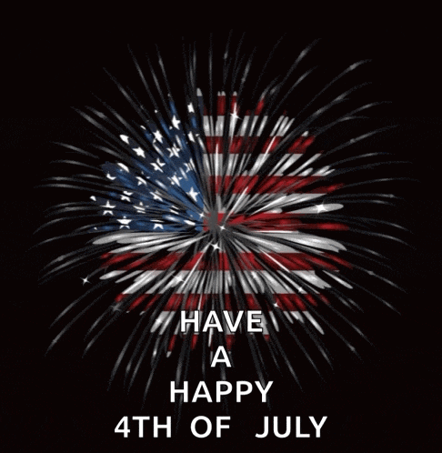 a firework display with the words have a happy 4th of july