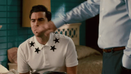 Talk To The Hand Dan Levy GIF - Talk To The Hand Dan Levy Eugene Levy GIFs