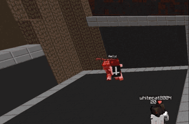 a screenshot of a minecraft game with sarah-rain and whitecat2004 playing
