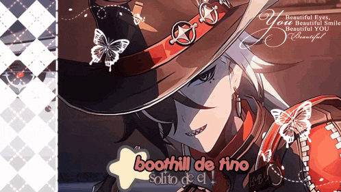 a drawing of a person with the words boothill de fino on the bottom