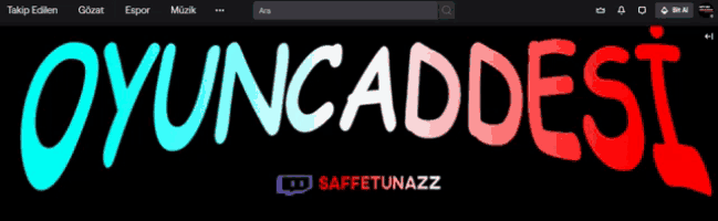 a black background with the words oyuncaddesi in red and blue