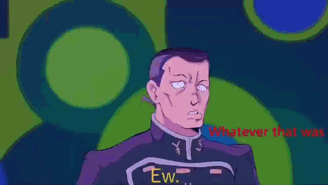 a cartoon of a man giving a thumbs up with the words `` erase that '' written below him .
