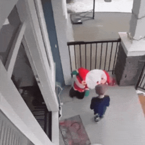 Santa Punching Bag GIF - Santa Punching Bag Goofy GIFs