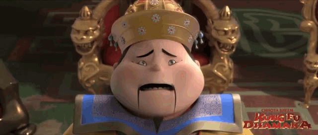 a cartoon character sitting on a throne with a banner behind him that says " princess diana "