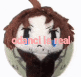 a stuffed animal with the words " odanci is real " written on it
