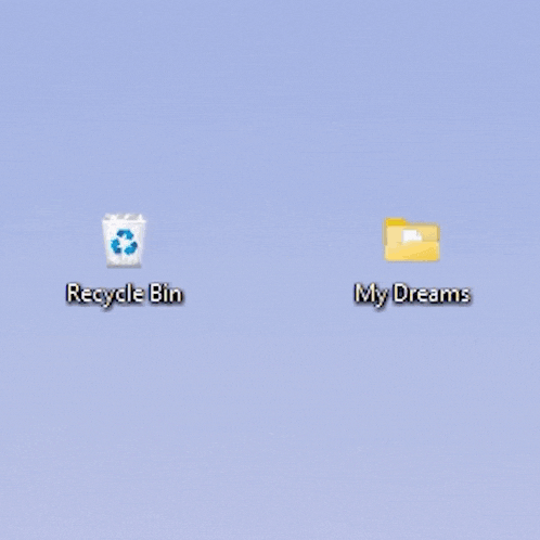 a recycle bin icon on a computer screen with a move to recycle bin button