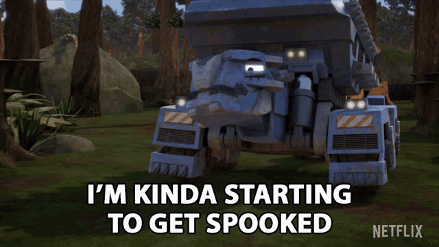 a netflix advertisement shows a robot and says " i 'm kinda starting to get spooky "
