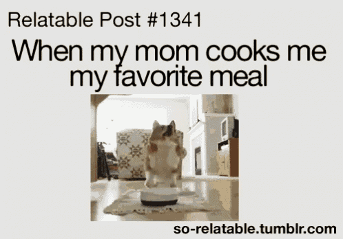 a picture of a dog eating from a bowl with the caption relatable post # 1341
