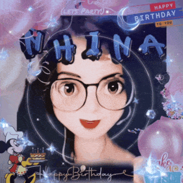 a picture of a girl with the name whina on her face
