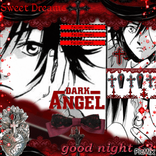 a collage of images with the words dark angel on the bottom