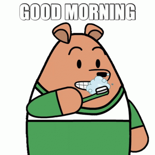 Good Morning Brushing Teeth GIF - Good Morning Brushing Teeth Brush Your Teeth GIFs