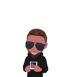 a cartoon of a man with his arms outstretched in front of the words besties