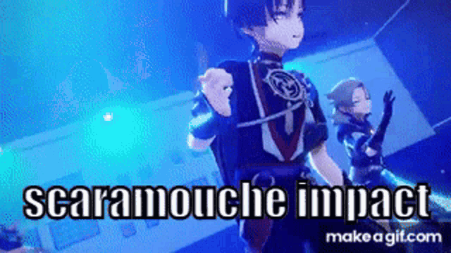 scaramouche impact is written on the bottom of the image