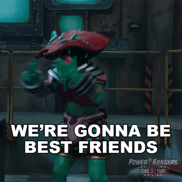 Were Gonna Be Best Friends Mucus GIF - Were Gonna Be Best Friends Mucus Power Rangers Dino Fury GIFs