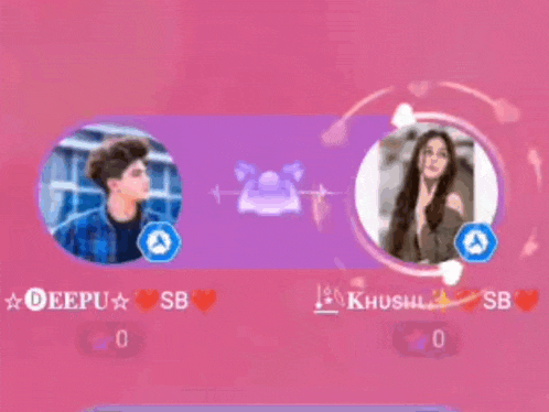 a man and a woman in circles with the name deepu sb