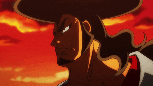 a man with long hair and a beard is wearing a cowboy hat