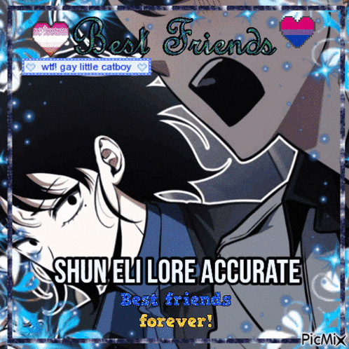 a picture of shun eli lore accurate best friends forever