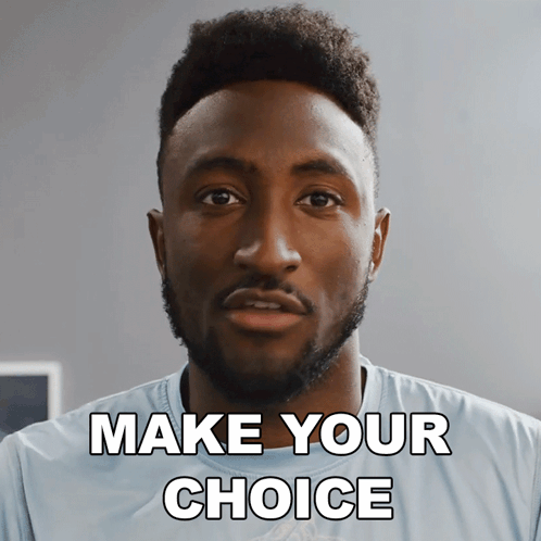 Make Your Choice Marques Brownlee GIF - Make Your Choice Marques Brownlee Take Your Pick GIFs