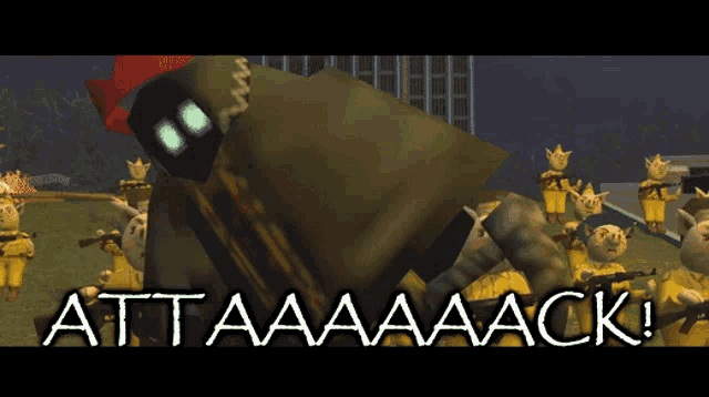 a screen shot of a video game that says attaaack
