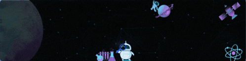a sign that says reminder said owo with a robot and a rocket