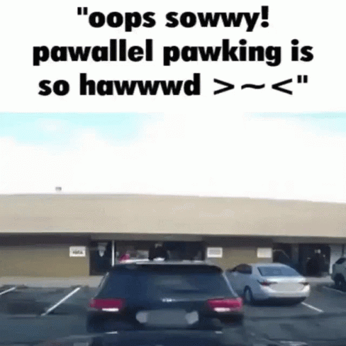 Parallel Parking Uwu GIF - Parallel Parking Uwu Sowwy GIFs