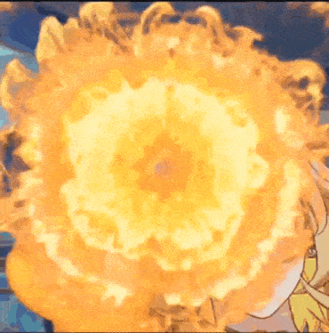 a girl is giving the middle finger in front of a fire background .