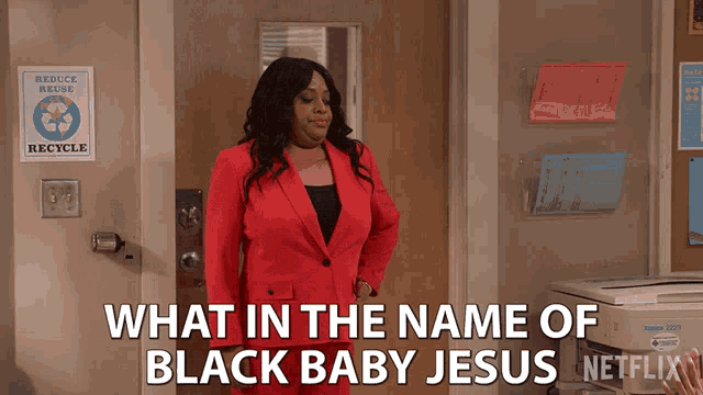 What In The Name Of Black Baby Jesus Are You Doing Sherri Shepherd GIF - What In The Name Of Black Baby Jesus Are You Doing Sherri Shepherd Paula Madison GIFs