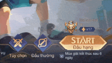 a screenshot of a game with the start button