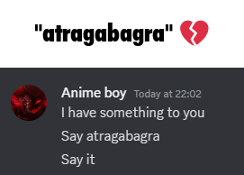 a screenshot of an anime boy saying that he has something to say