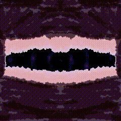 a purple background with a pink border and a black border