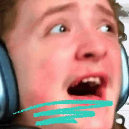 a close up of a person with headphones on