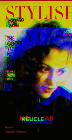 a magazine cover for stylish features a woman 's face
