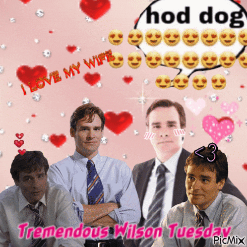 a picture of a man in a suit and tie with the words tremendous wilson tuesday