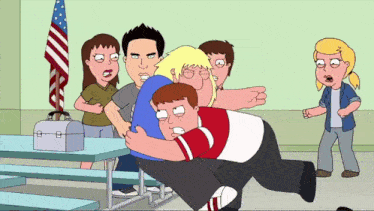 Chris Meg GIF - Chris Meg Family Guy Fight Scene GIFs