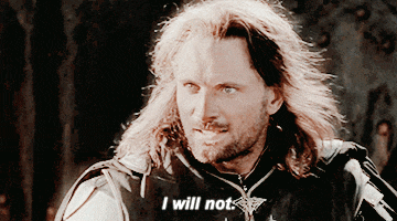 a man with long hair is saying " i will not "