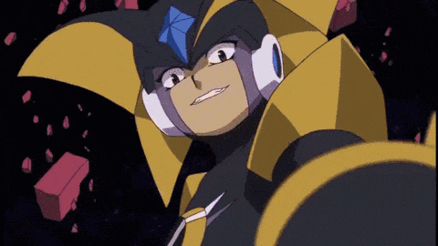 a cartoon character with a blue star on his head is smiling