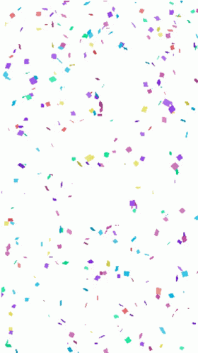 a white background with a lot of colorful confetti on it