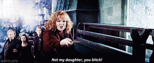 Mom Molly Weasley GIF - Mom Molly Weasley Back Off GIFs